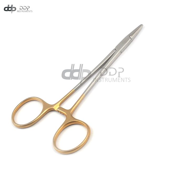 Crile-Wood Needle Holder T/C (tungsten carbide tip)14cm Gold Handle