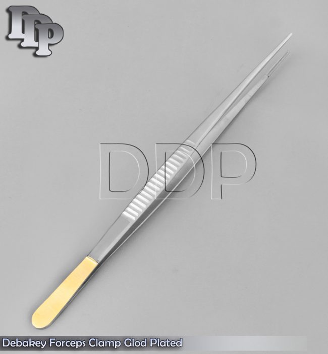 DEBAKEY ATRAUMATIC ARTERY FORCEPS CLAMP 12" GOLD HANDLE ENT SURGICAL INSTRUMENTS