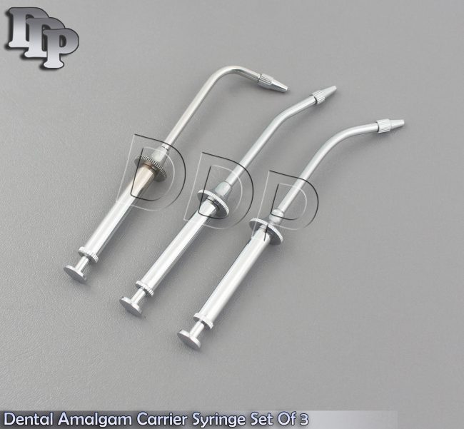 Dental Amalgam Carrier Gun Syringes 30°, 45°, 90° Restorative Filling Instrument