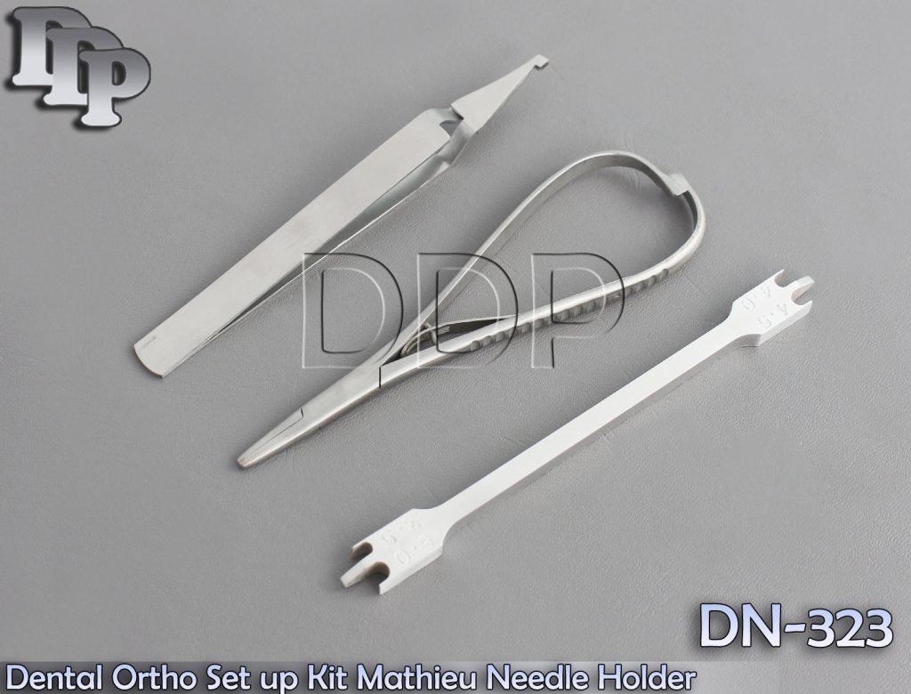 Dental Ortho Set up Mathieu Needle Holder,Bracket Holding Tweezer Gauges,DN-323