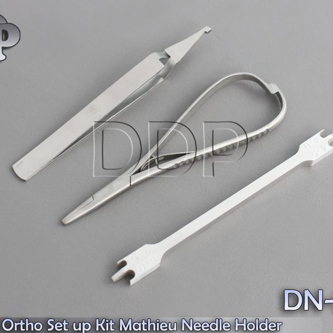 Dental Ortho Set up Mathieu Needle Holder,Bracket Holding Tweezer Gauges,DN-323
