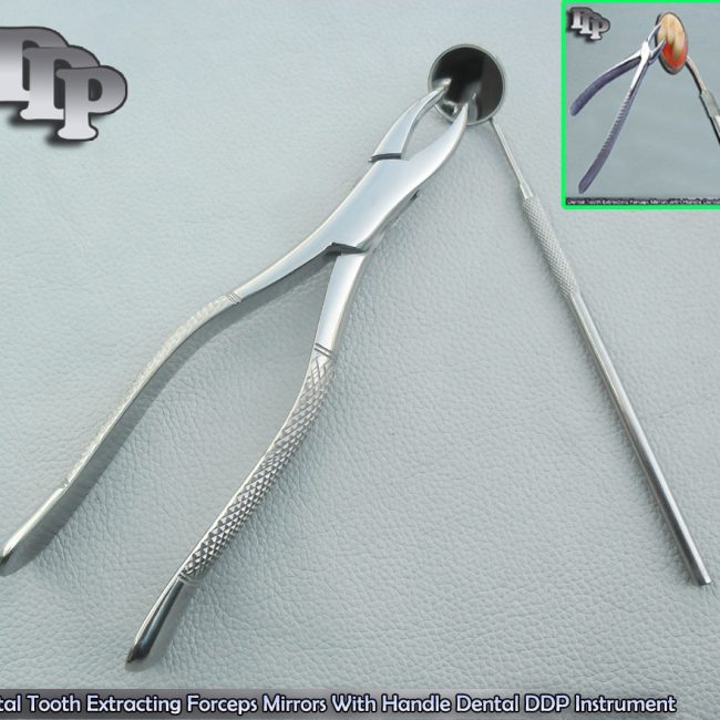 Dental Tooth Extracting Forceps #1 Mirrors # 5 With Handle Dental Instruments