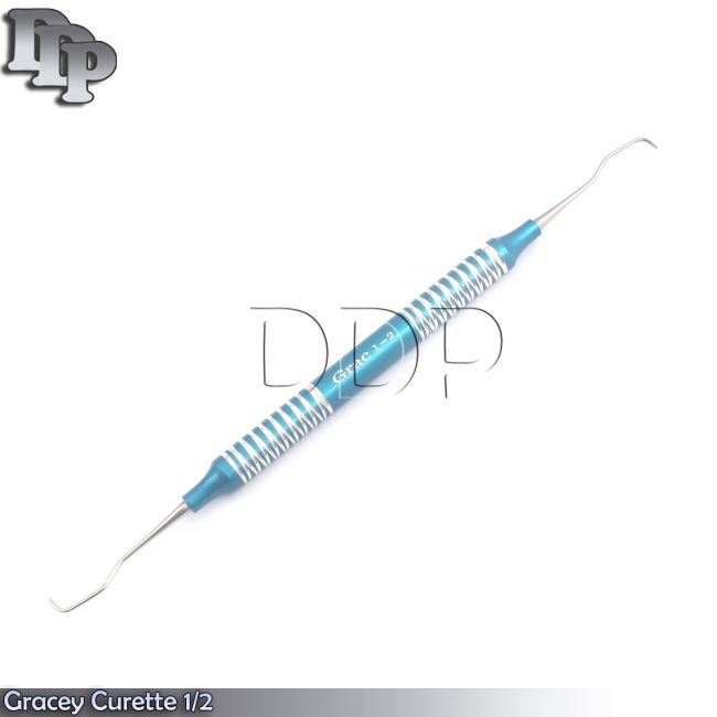 Gracey Curettes 1/2 Periodontal Dental Scalers Color Handle Sky blue