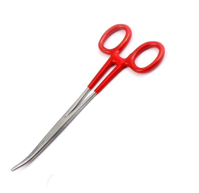 Hemostat Pean Forceps Surgical Instruments, Red Dep Handle 6" Curved