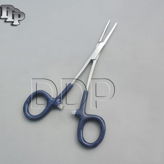 Hemostats Kelly Forceps Surgical Instruments, Blue Dep Handle 6.25" Straight