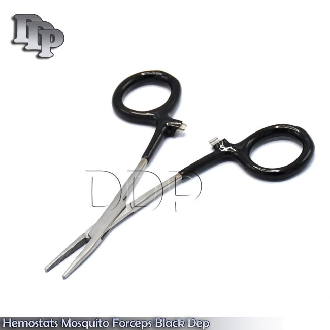 Hemostats Mosquito Forceps Surgical Instruments, Black Dep Handle 3.5" Straight