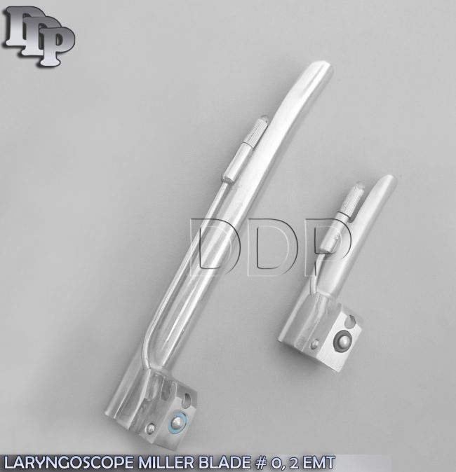 LARYNGOSCOPE MILLER BLADE # 0, 2 EMT ANESTHESIA INTUBATION