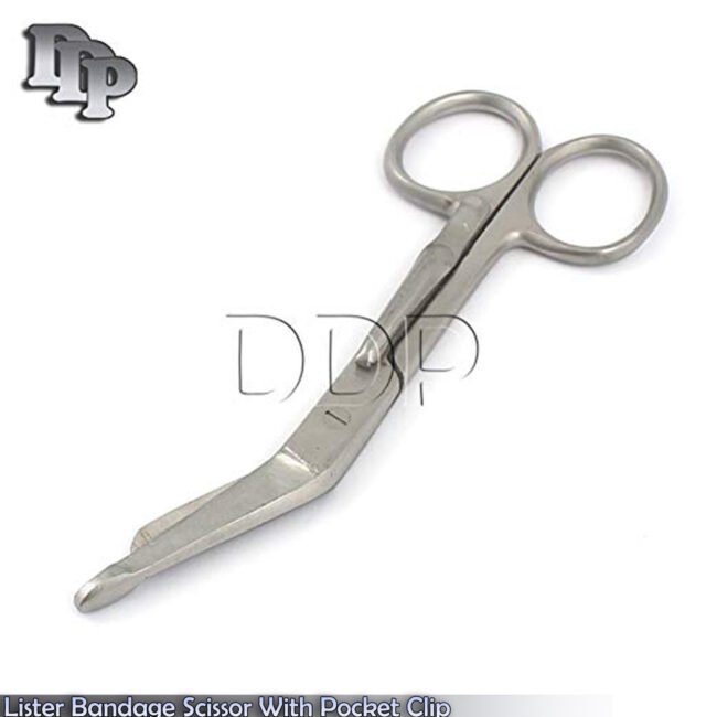 Lister Bandage Scissor 5.5" With Pocket Clip EMS Surgical