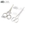 Lot (2) Safety Scissors Mustache Nose Ear Hair Manicure 3.5" Straight/Curved