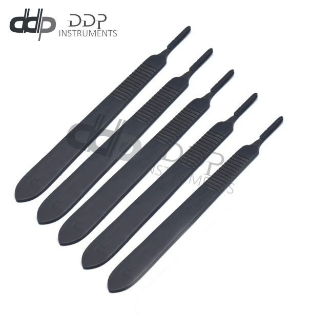 Lot Of 5 Pieces Scalpel Handle #3 Black Color Surgical Dental Instruments
