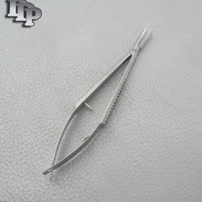 Micro Castroviejo Needle Holder 5.5" Curved Without Lock Surgical Instrument