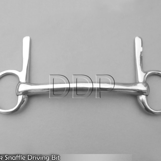 NEW Chrome Plated Horse Half Cheek Snaffle Driving Bit, BT-0059