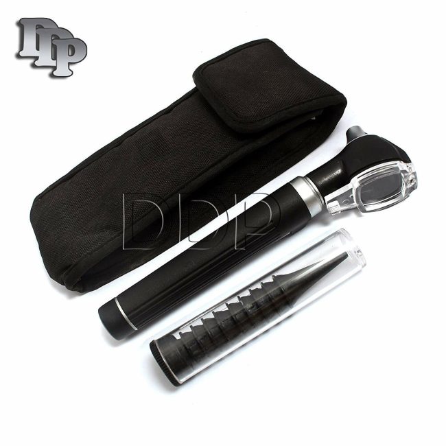 New Led Bright Physician Diagnostic Otoscope Pocket - Black Set