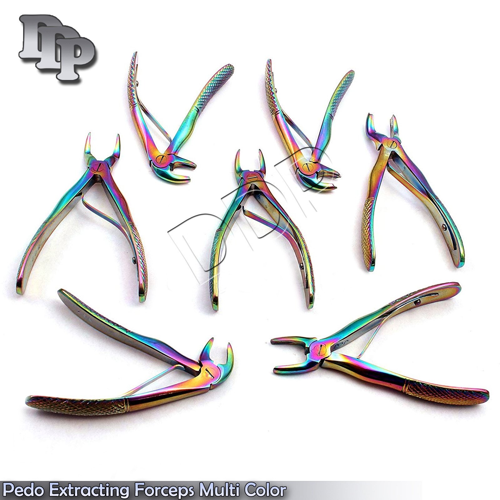 New PEDO 7 GERMAN STAINLESS DENTAL EXTRACTING EXTRACTION FORCEPS DENTAL-Rainbow - Image 3