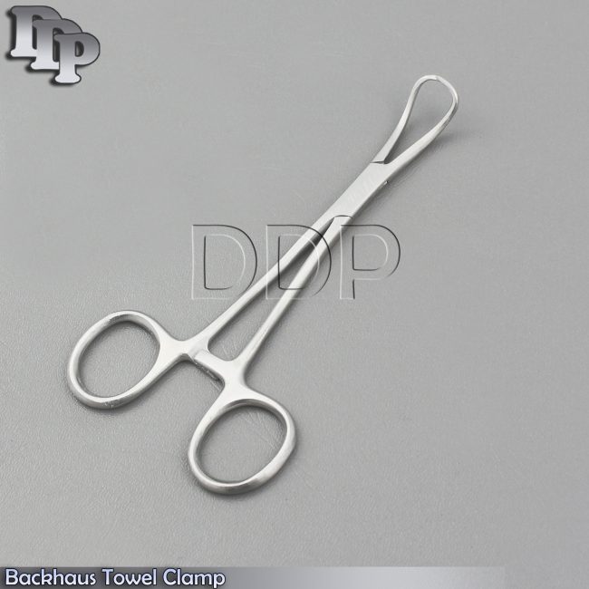 O.R PREMIUM GRADE AUTOCLAVABLE BACKHAUS TOWEL CLAMP 5.25" SATIN