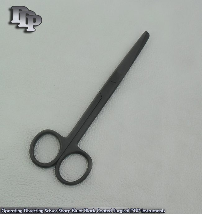 Operating Dissecting Scissor 5.5'' Sharp Blunt Black Coated Surgical Instruments