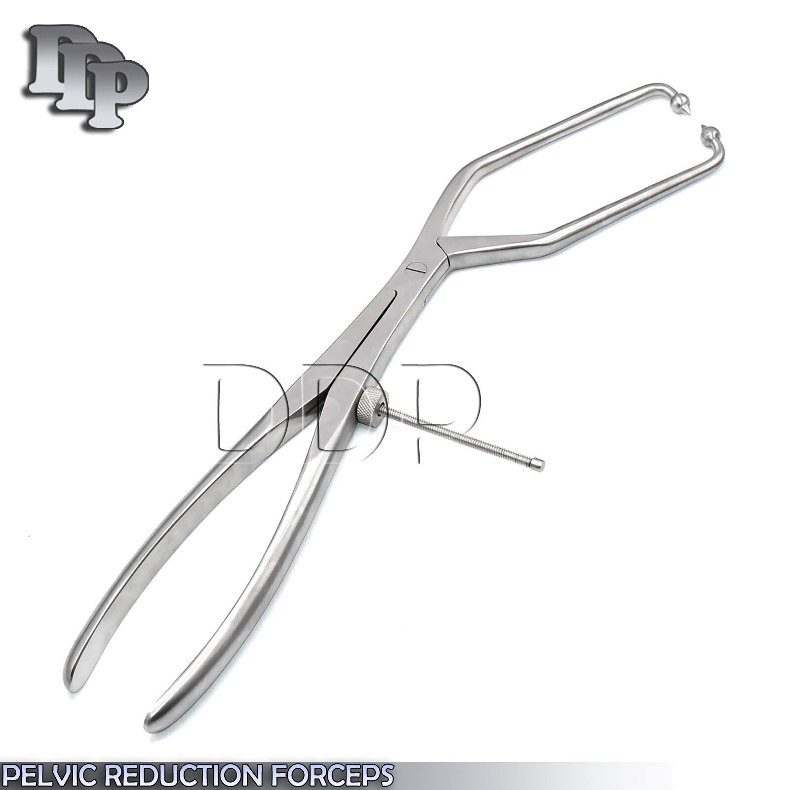 PELVIC REDUCTION FORCEPS 16" ANGLED WITH BALL TIPS ORTHOPEDIC INSTRUMENTS P-201 - Image 3