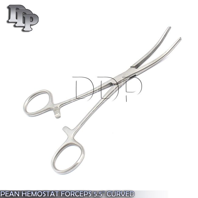 PREMIUM 5.5" Curved Hemostat Forceps Locking Clamps - Stainless Steel Medical