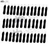 Pack Of 50 Pcs Scalpel Handle Plastic #6 with Black Color Surgical Instruments
