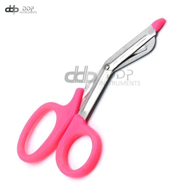 Pink EMT Paramedic Bandage Shears Scissors 7.5" W/Plastic Color Probe