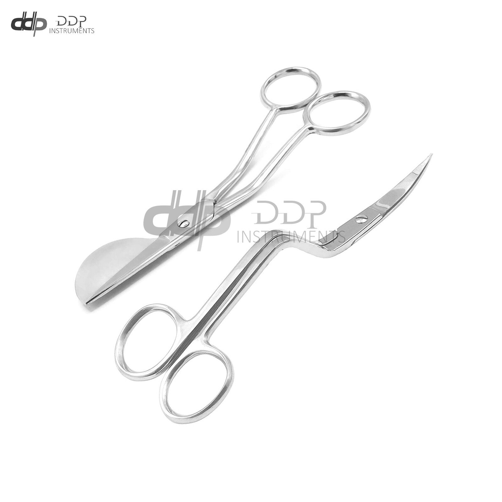 Pro Bent Handle Curved Embroidery Scissors & Applique Duckbill Scissors 6''