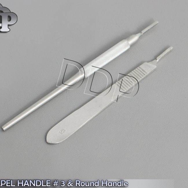 SCALPEL HANDLE # 3 & Round Handle