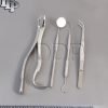SET OF 4 PCS ORAL DENTAL SURGERY EXTRACTION KIT WITH EXTRACTING FORCEPS #210H