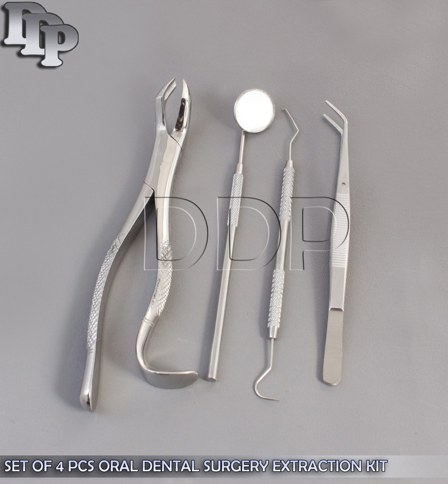 SET OF 4 PCS ORAL DENTAL SURGERY EXTRACTION KIT WITH EXTRACTING FORCEPS #210H