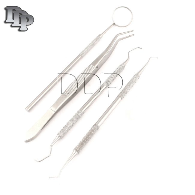 Set Of 4 Pieces Dental Tarter Scraper and Remover Scaler ,Mirror-PR-0013