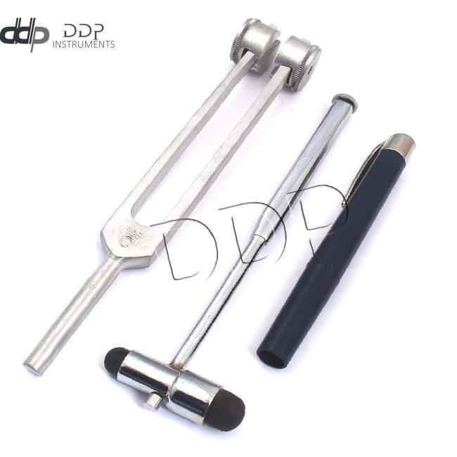 Set of 3 pcs Reflex Buck Percussion Hammer Penlight Tuning Fork C 128