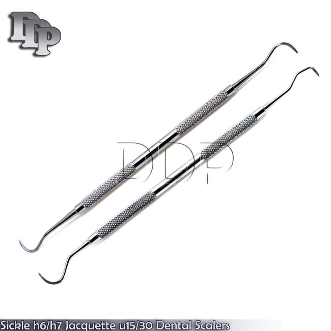 Sickle h6/h7 Jacquette u15/30 Dental Scalers Periodontal Double Ended Instrument