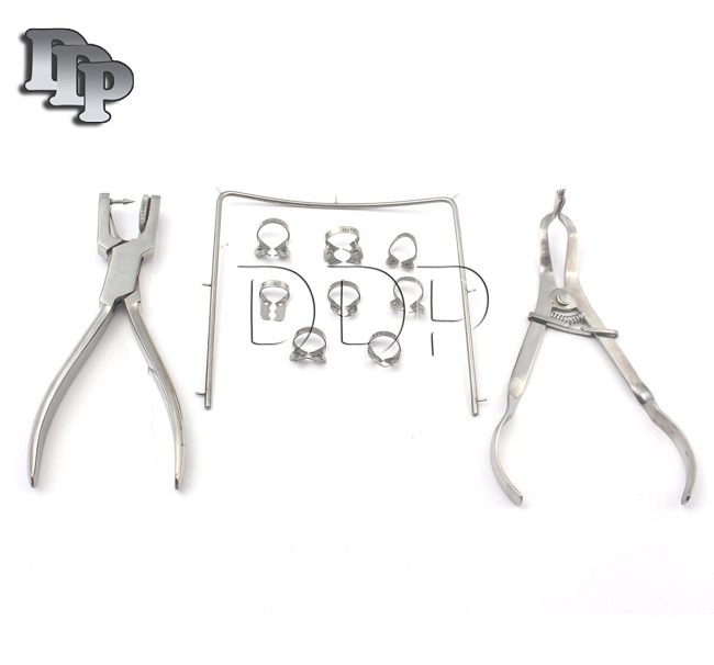 Starter Rubber Dam Kit of 11 Dental Surgical Instruments DN-2137