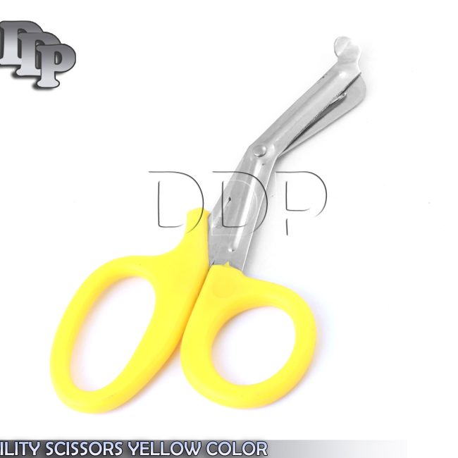 UTILITY SCISSORS 7.5" YELLOW COLOR.EMT MEDICAL PARAMEDIC NURSE SCISSORS.FIRST