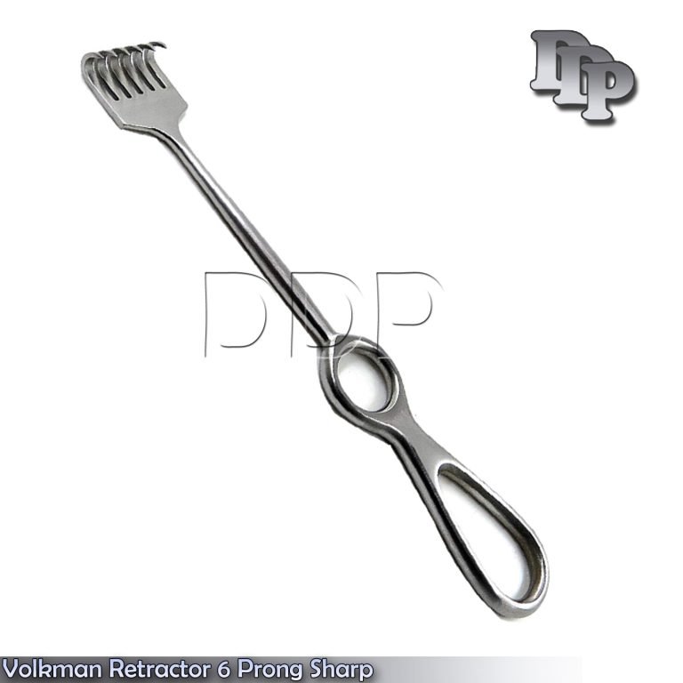 Volkman Retractor 6 Prong Sharp 22cm Length Surgical Instruments