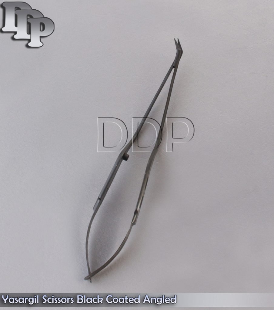 Yasargil Scissors 8.5" Black Coated Angled Surgical Instruments