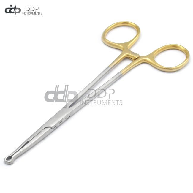 1 Piece Of Vasectomy Ring Forceps 5.5" Gold Handle Surgical Dental Instruments