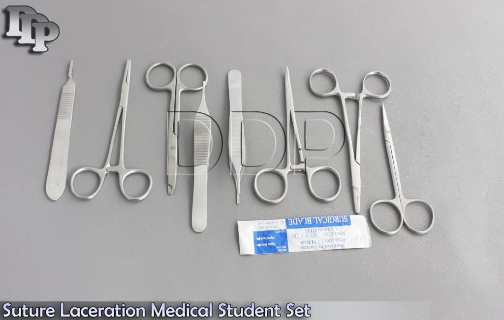 10 PCS SUTURE MEDICAL STUDENT SURGICAL INSTRUMENTS KIT+5 BLADES#10