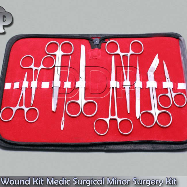 11 PC Wound Kit Medic Surgical Minor Surgery Instrument Scissor Forceps