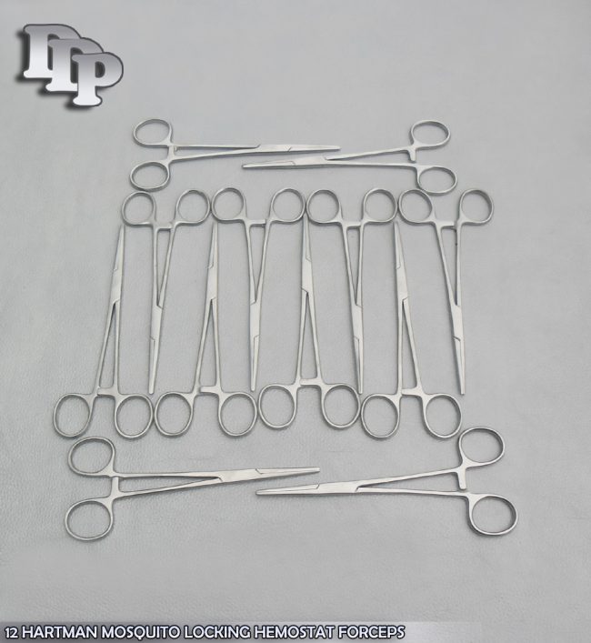 12 Pcs 3.5" Hemostat ( Mosquito Forceps ) STRAIGHT STAINLESS STEEL