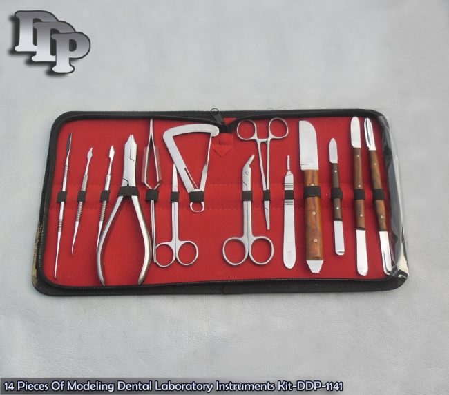 14 Pieces Modeling Dental Laboratory Instruments Kit-DDP-1141