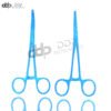 2 Pc Hemostat Forceps 5.5'' Str+cvd Locking Clamps Crafts Hobby, (Sky Blue Dots)