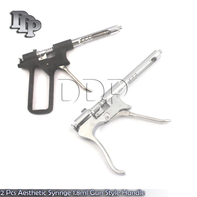 2 Pcs. Dental Intraligamental Aesthetic Syringe 1.8ml Gun Style Handle