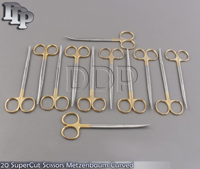 20 SuperCut Scissors Metzenbaum 5.5" Curved Surgical Dental Veterinary Instrumen