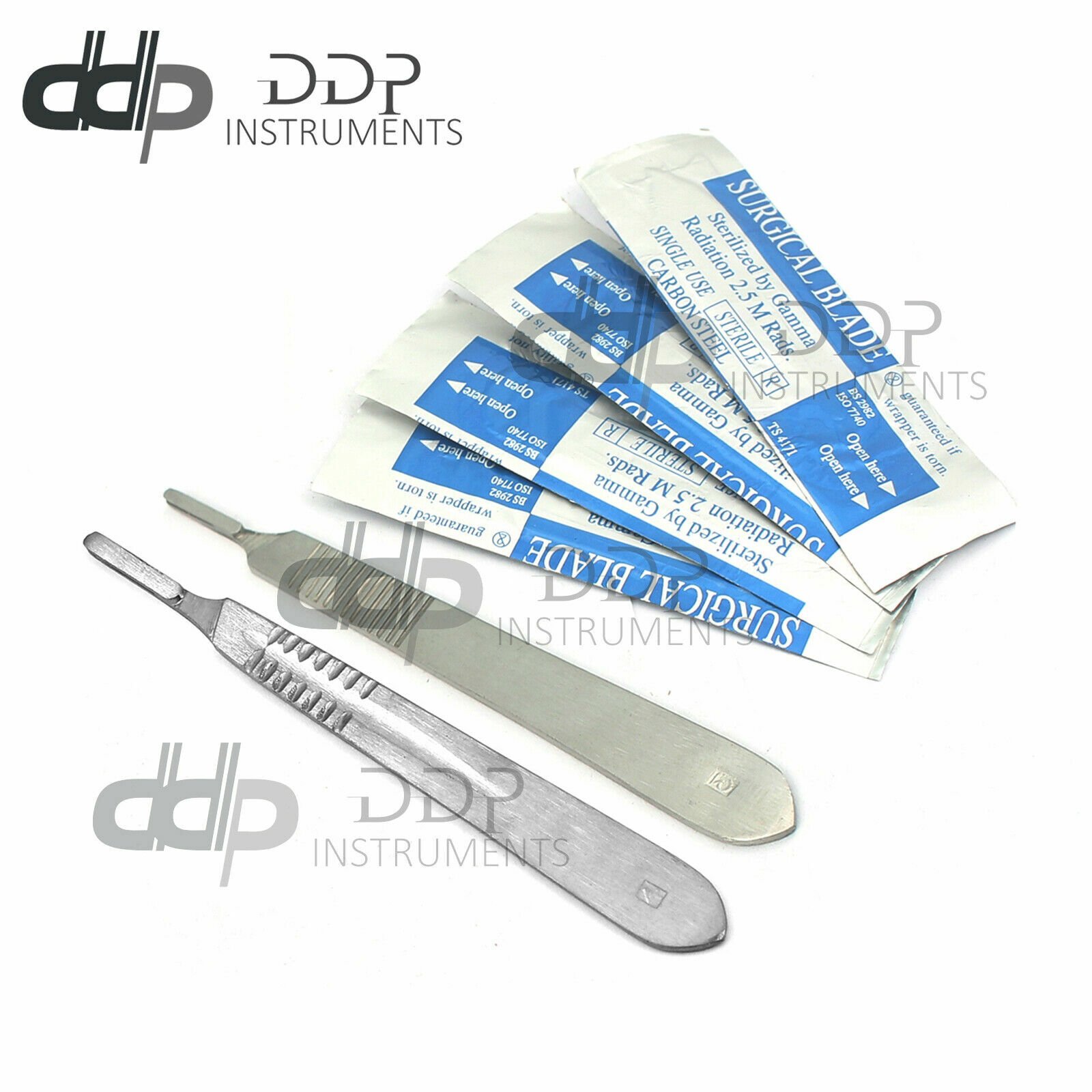 200 SURGICAL STERILE SCALPEL HANDLE BLADES #10 #11 #20 #22 ( 2 FREE HANDLE #3#4)