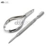 2Pcs Set Nail Cuticle Nipper Tool Spoon Pusher Remover Cutter Pusher BTS-243