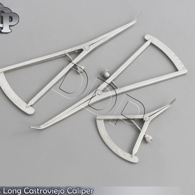 3 Pcs Long Castroviejo, Medium & Small Caliper Graduated 0-40mm Dental