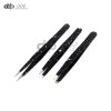 3 Slant & Pointed Tweezers Set Eyebrow Ingrown Facial & Nose Hair (BLK & White)