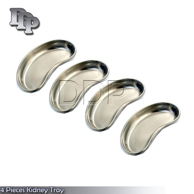 4 Pieces Of  Kidney Tray 10" Surgical Veterinay Holloware Instruments