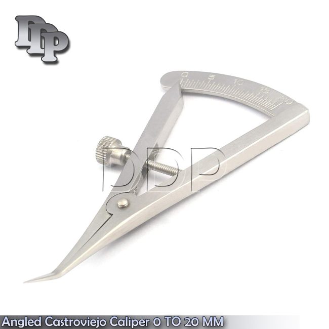 5 Angled Castroviejo Caliper 0 TO 20 MM 3.25" (8.3cm) Surgical Dental Instrument