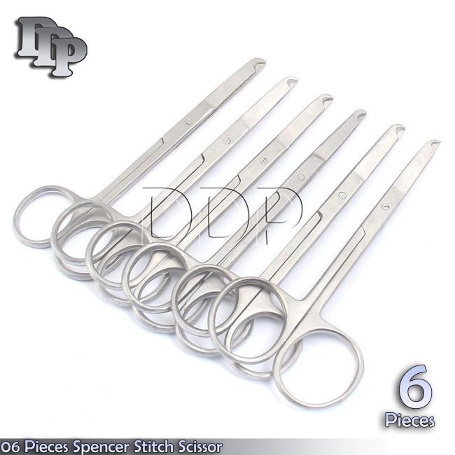 6 Pacifated Suture Stitch Scissors 5.5" Surgical Dental